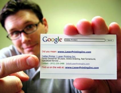 Laser Printing : Google Business Card