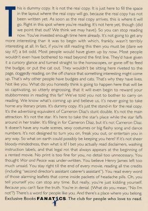 Fanatics Book Club : Dummy Copy