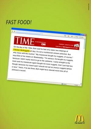 McDonald’s Fast Food : Usain Bolt