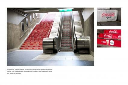 McDonalds and Coke : Escalator & Stairs