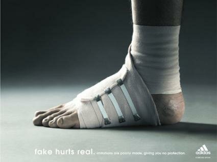 Adidas : Fake Hurts Real