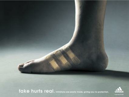 Adidas : Fake Hurts Real