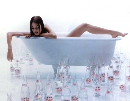Evian Mineral Water : Bathtub