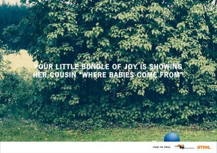 Stihl : Babies, Car, Chemistry
