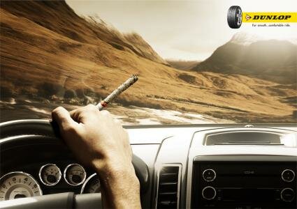 Dunlop Tyre : Smoke