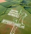 An ad on ground for people on sky